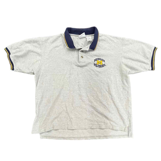 Vintage 90s Pro Edge university of Michigan polo size L #bowling #tennis