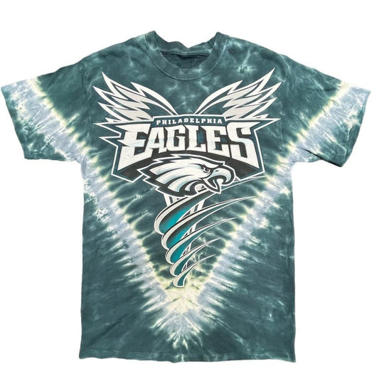 Y2K Philadelphia Eagles Tie Dye Green Sz Medium T-Shirt Unisex Vintage