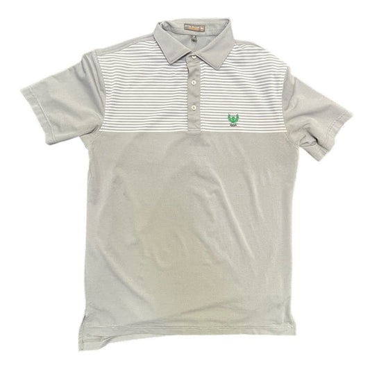 Peter Millar Gray Polo Shirt Size Medium Golf Preppy Unisex