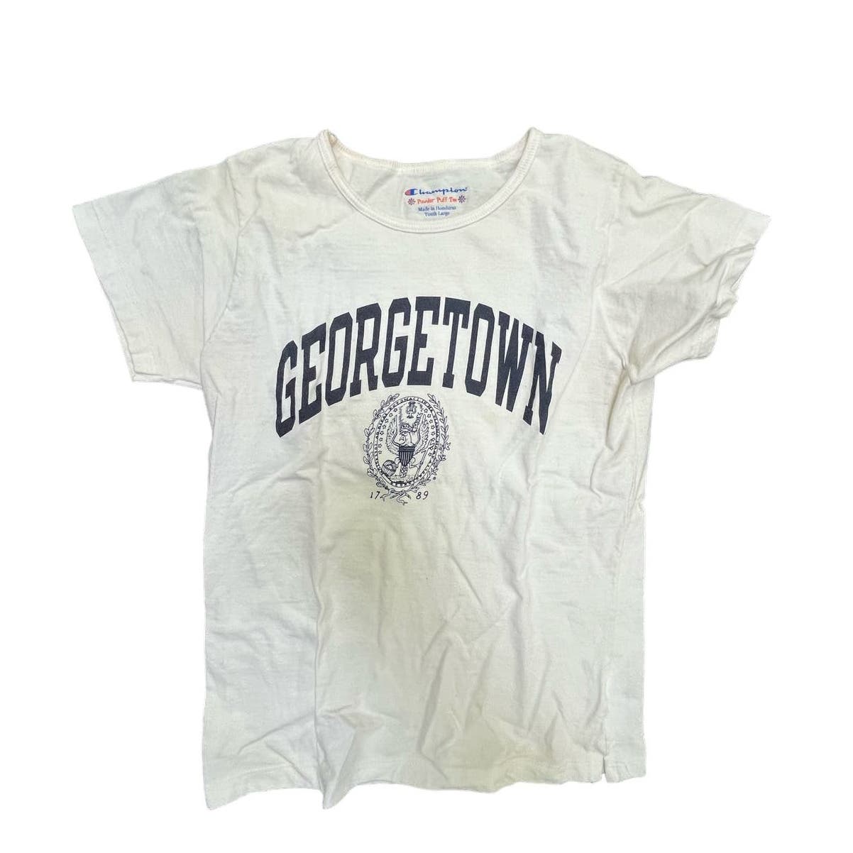 Youth Georgetown University White T-Shirt Sz Large