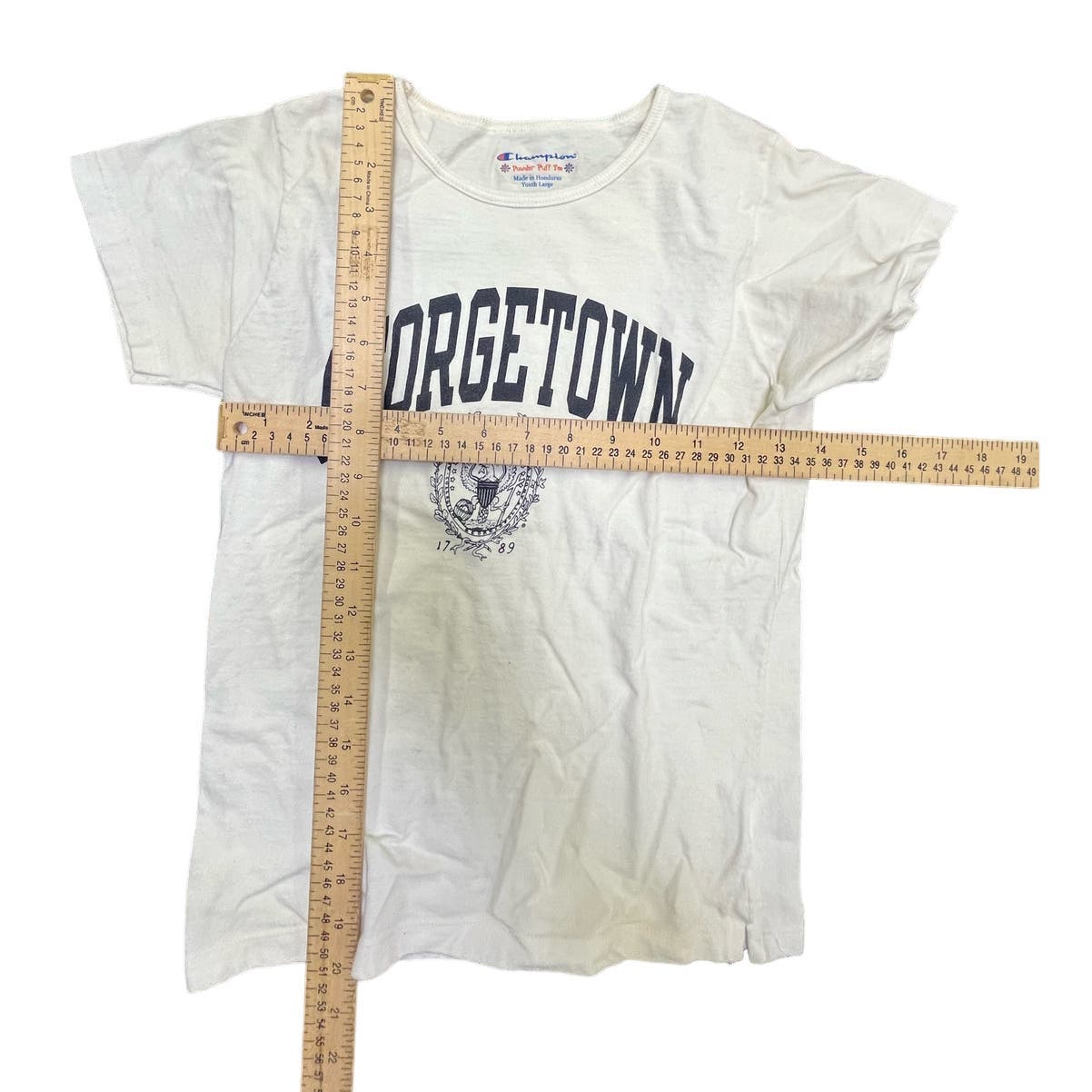 Youth Georgetown University White T-Shirt Sz Large