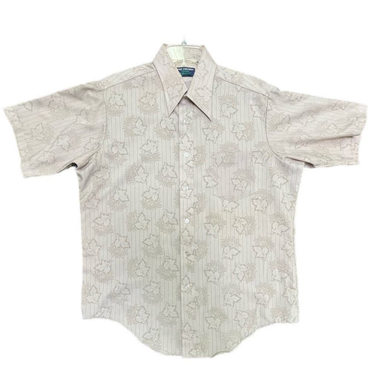 90s Classic Collection By Van Heusen Vintage Lt Gray Satin Shirt XL