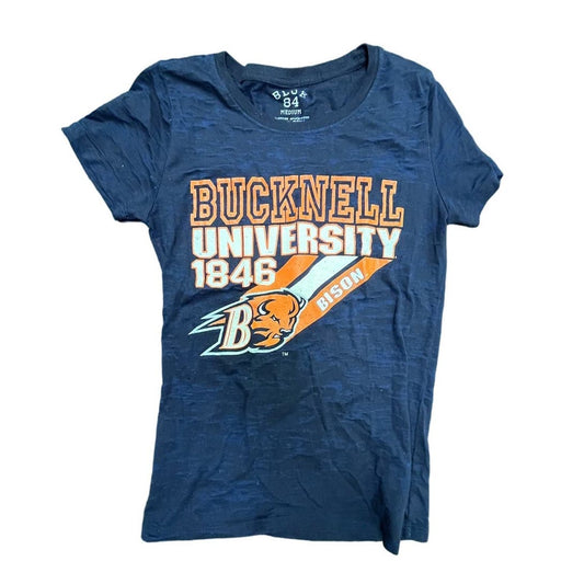 Lady's Bucknell University T-Shirt Blue Sz Medium