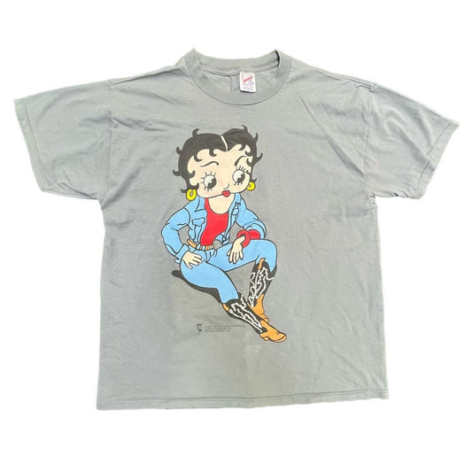 1997 Vintage Betty Boop Gray XL T-Shirt Unisex Disney Collegiate RARE