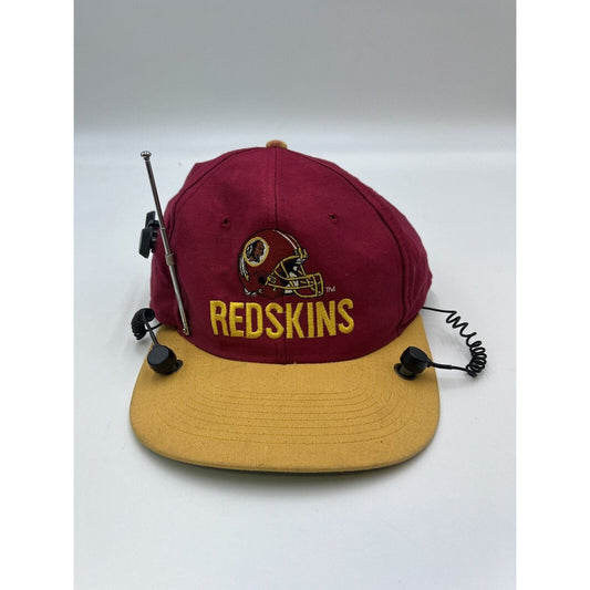 Vintage Washington Redskins NFL Radio Cap Hat Snap Back AM/FM Radio Untested
