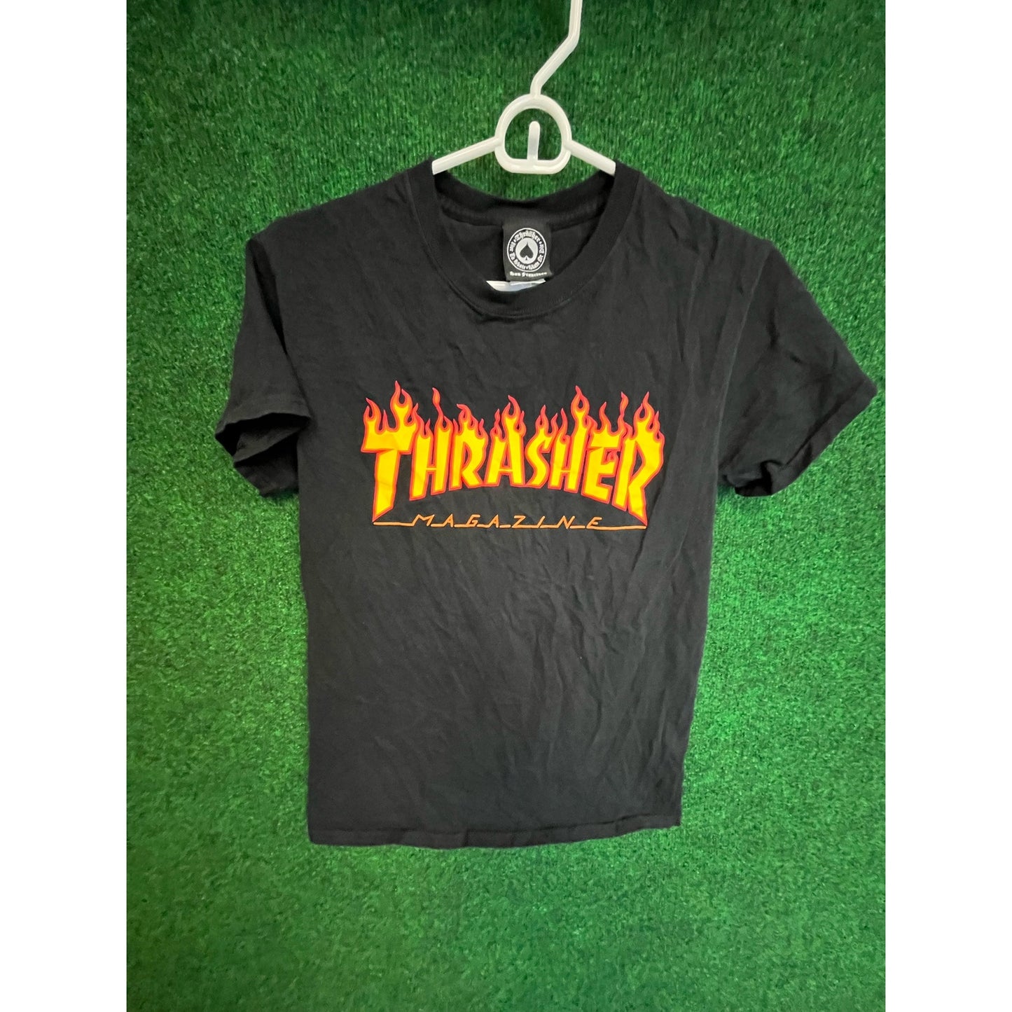 Y2K Thrasher Magazine Black T-Shirt Sz Small