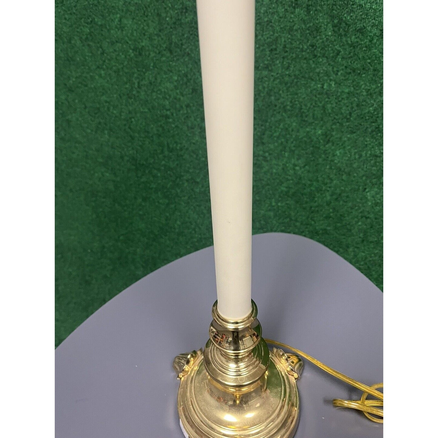 Vintage STIFFEL Polished Brass URN TORCH Table Lamp Heavy 30" High Round Base