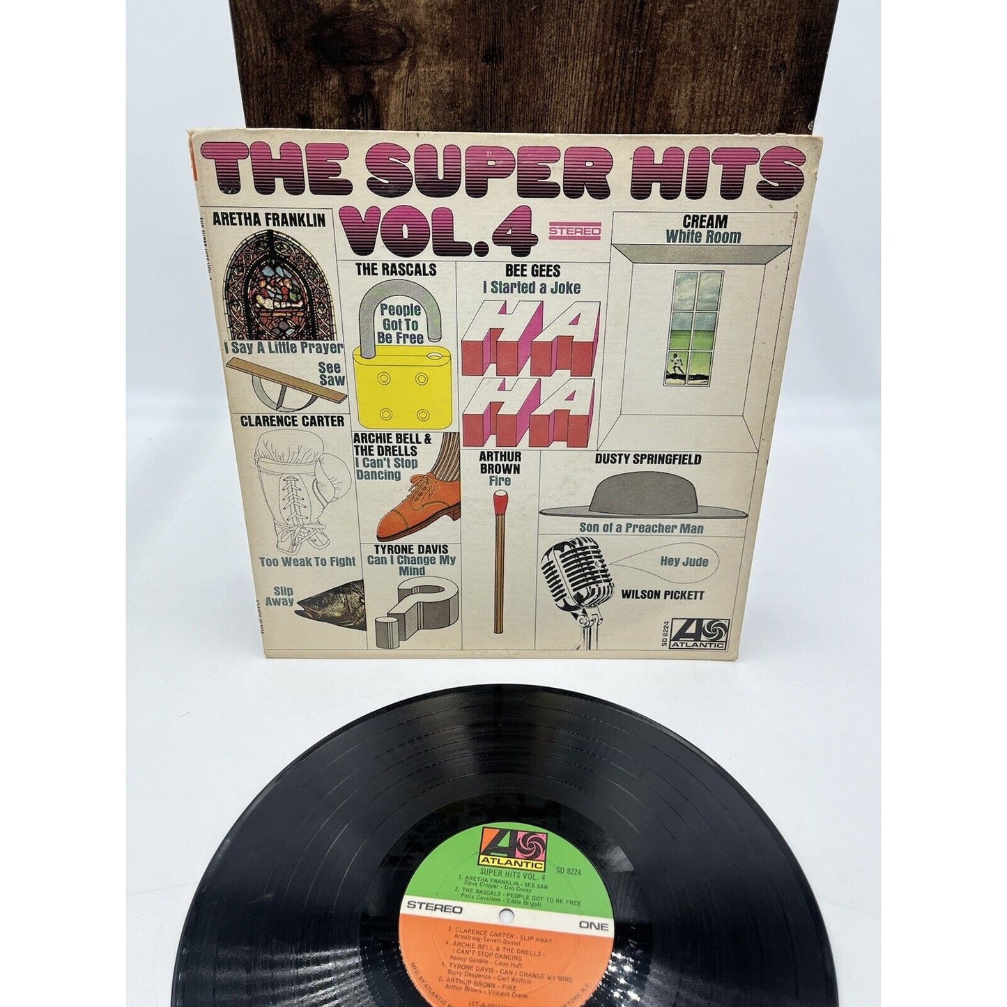 The Super Hits Volume 4 LP Record Vinyl Atlantic 8224 Cream Bee Gees The Rascals