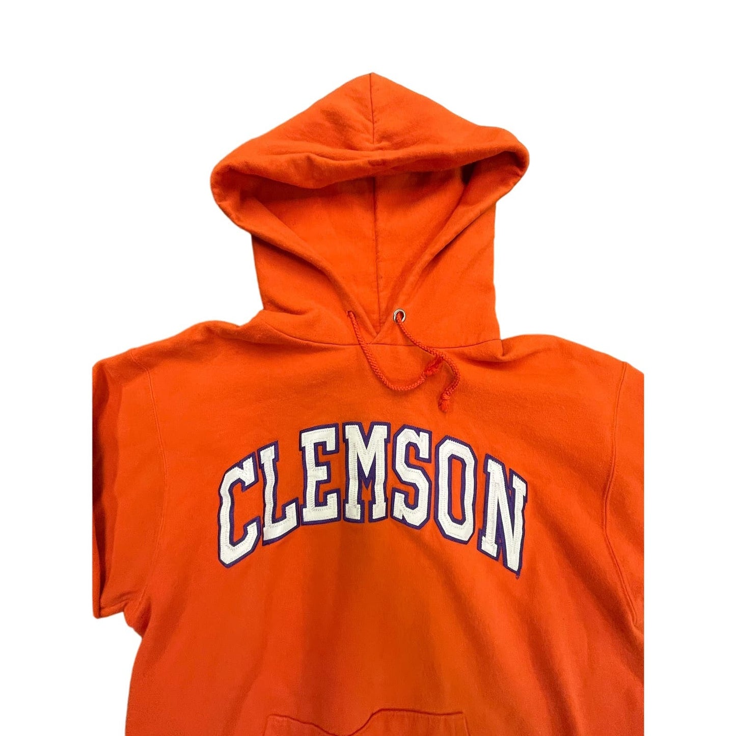 Y2K University Clemson Pullover Orange Sweatshirt Hoodie Sweater Sz Medium