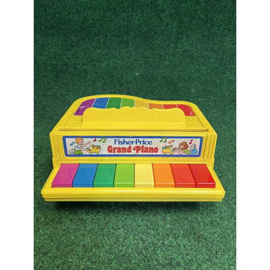 Fisher Price Grand Piano (2201) 1986 Rainbow Keys Bright Yellow