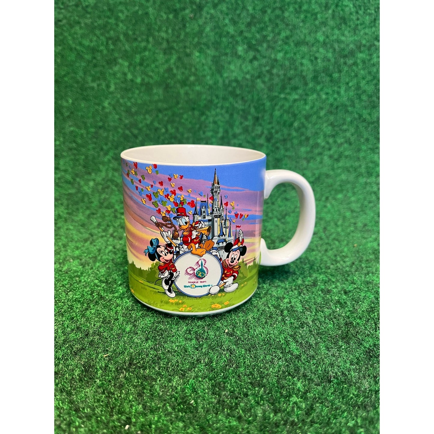 Y2K Disney World Mickey Minnie Mouse Coffee Mug Tea Cup Glass Unisex VTG