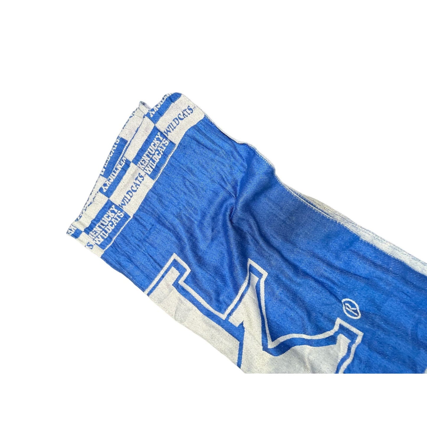 90s University of Kentucky Blue & White Scarf with Fringes