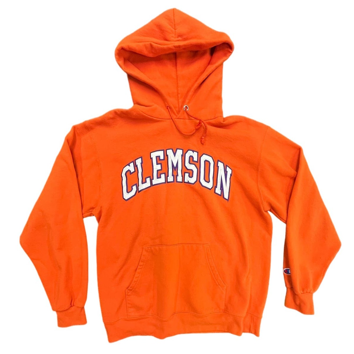 Y2K University Clemson Pullover Orange Sweatshirt Hoodie Sweater Sz Medium