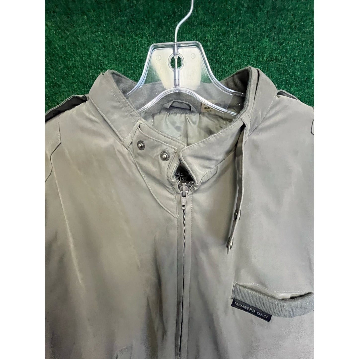 90s Gray Members Only Zip up jacket Size Medium