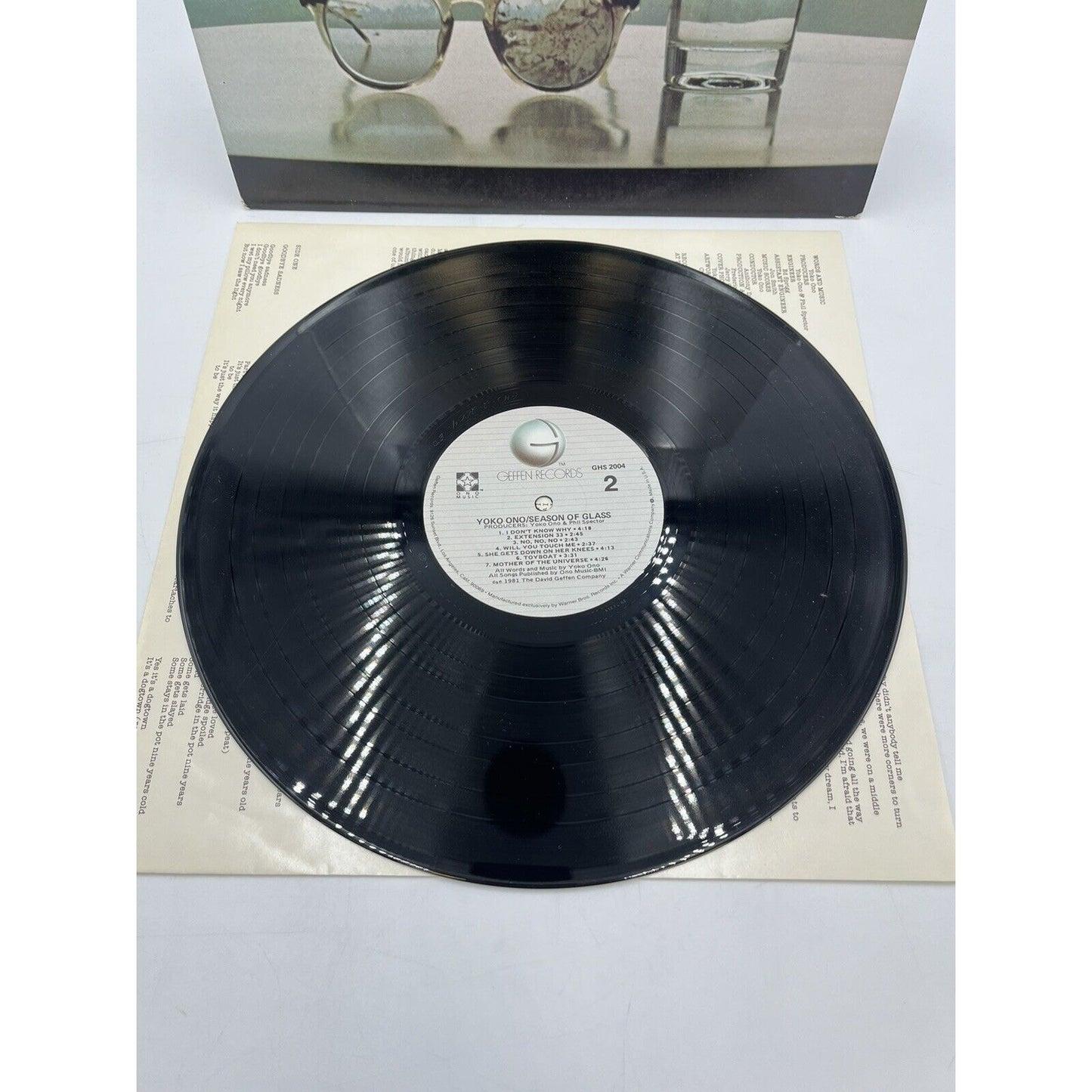 YOKO ONO - Season Of Glass (Geffen) - 12" Vinyl Record LP - VG+