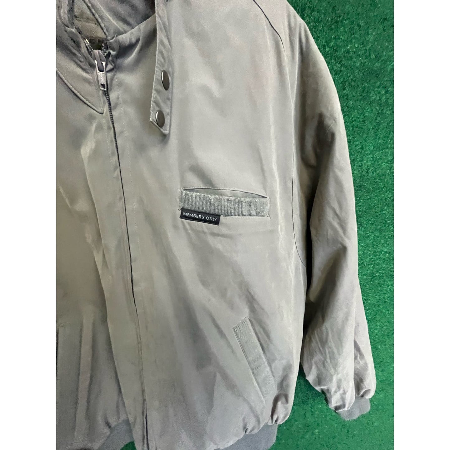 90s Gray Members Only Zip up jacket Size Medium