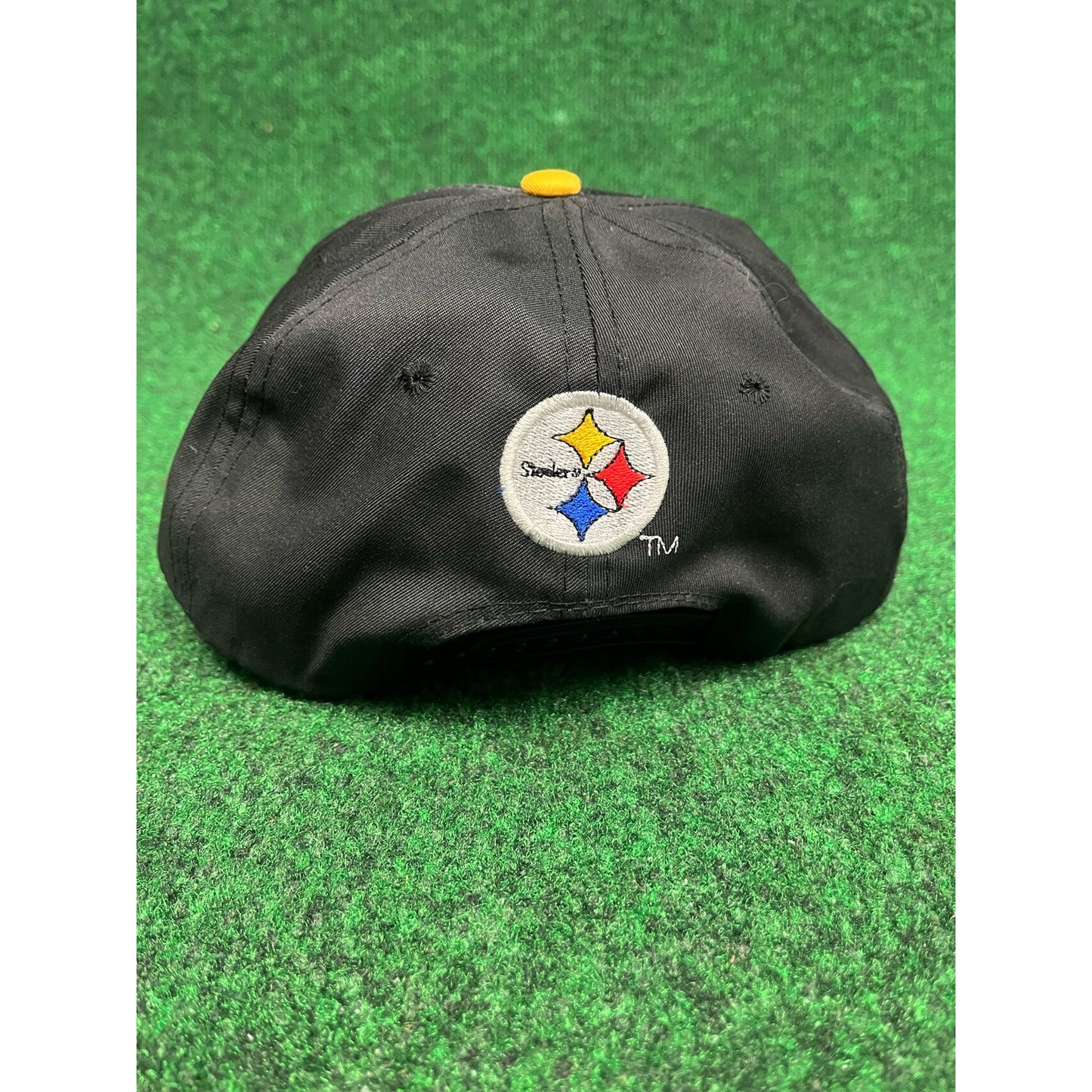 90s Pittsburgh Steelers AJD Snapback Black & Gold Adjustable Hat