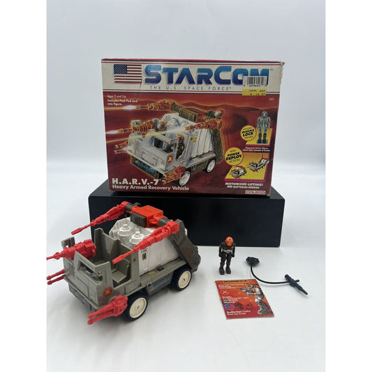 COLECO STARCOM H.A.R.V.-7 HEAVY ARMED RECOVERY VEHICLE & Rick Ruffing Figure