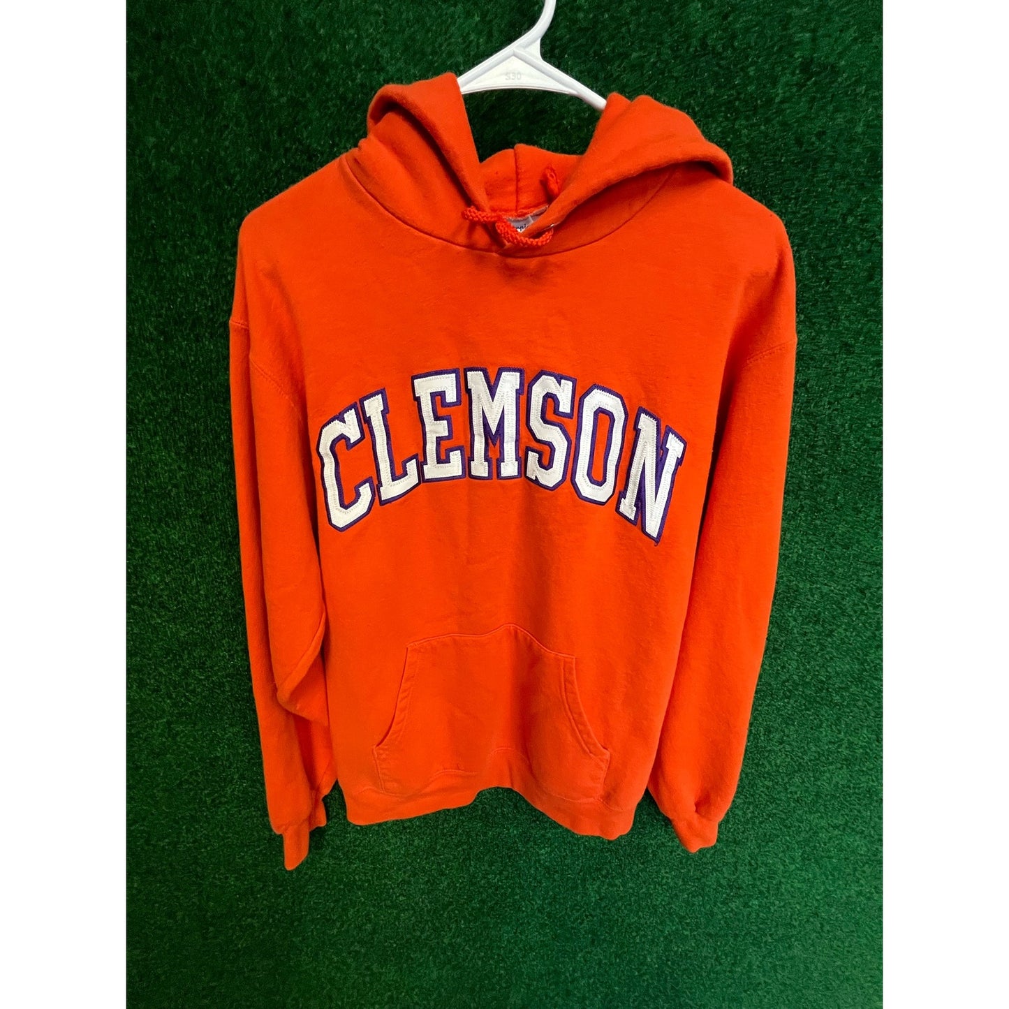 Y2K University Clemson Pullover Orange Sweatshirt Hoodie Sweater Sz Medium