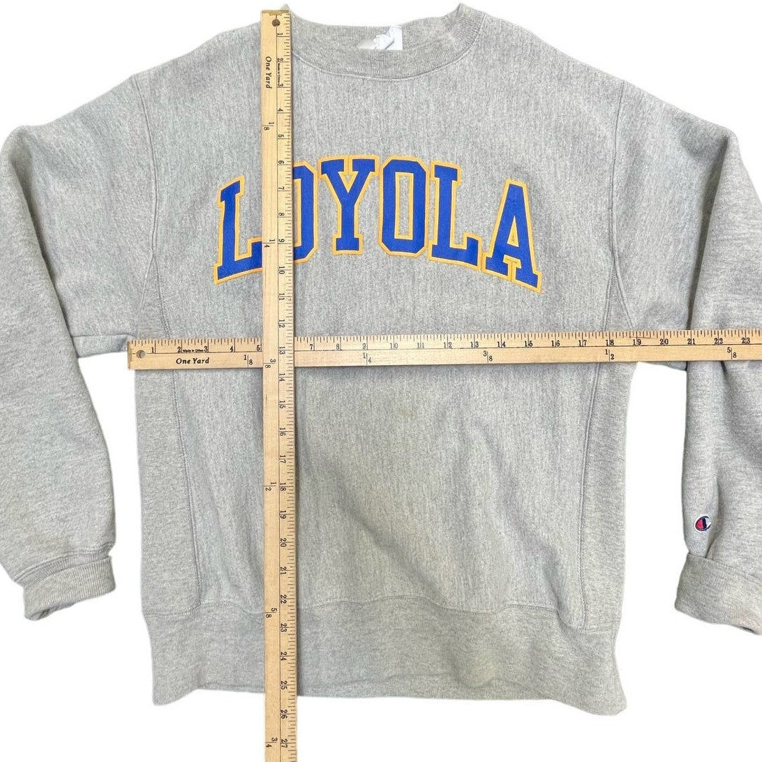 90s Loyola University Reverse Weave Pullover Sweatshirt Hoodie Sweater Sz Medium