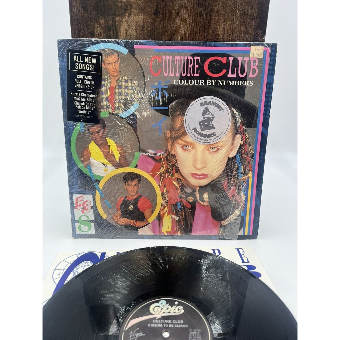 Culture Club Colour By Numbers LP Vinyl Album Record Virgin QE39107 Hype Sticker