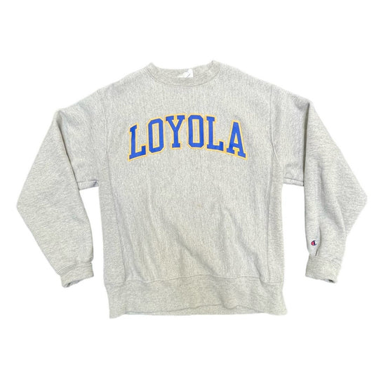 90s Loyola University Reverse Weave Pullover Sweatshirt Hoodie Sweater Sz Medium