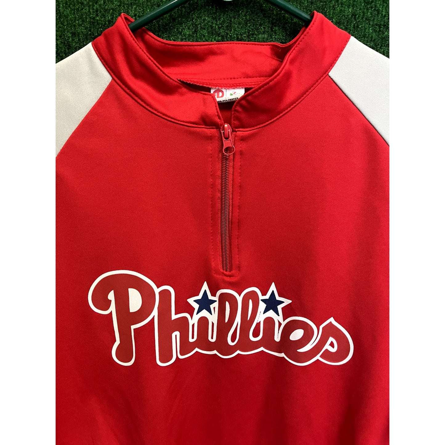 Y2K Philadelphia Phillies Large pullover shirt 1/4 zip Unisex Jersey