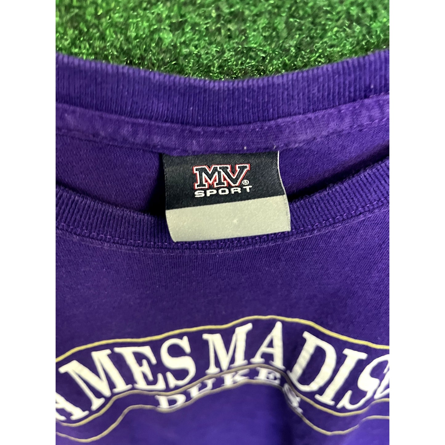 Y2K MV Sport James Maidson University Purple T-Shirt Size Large Unisex Gift