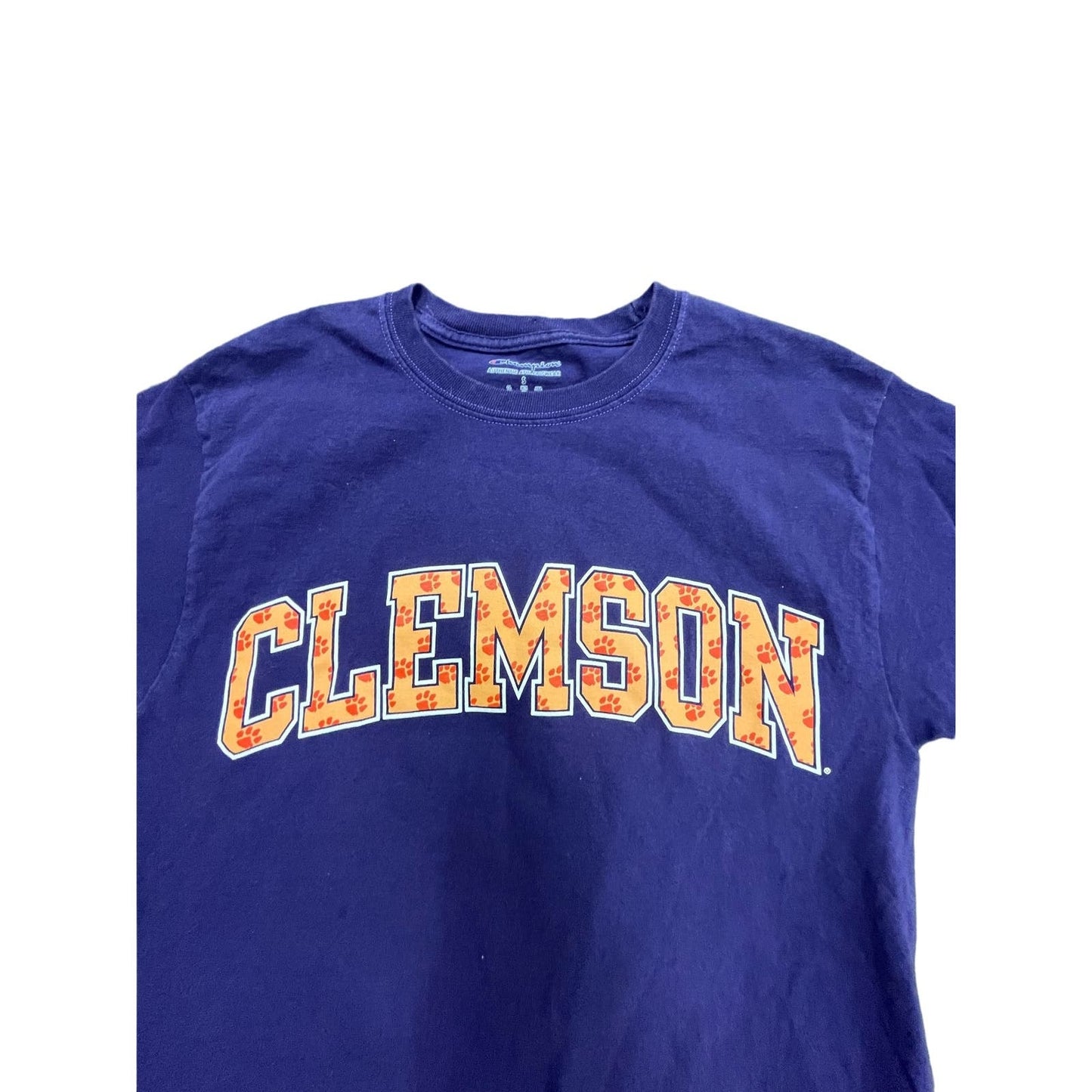 Y2K University Clemson Y2K Purple Champion T-Shirt Sz Small