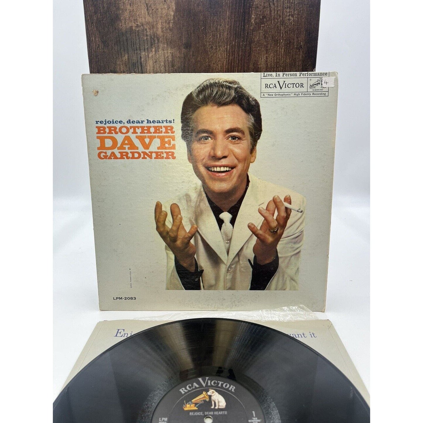 BROTHER DAVE GARDNER REJOICE DEAR HEARTS! USED VINYL LP RECORD COMEDY HUMOR.