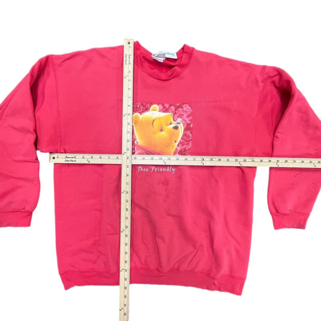 Vintage 90s Disney Winnie the Pooh Crewneck Sweater Red Sz XXL