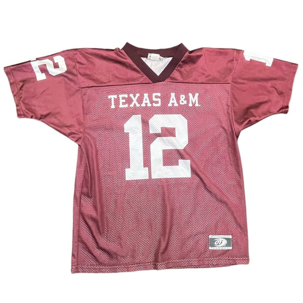 90s Youth Texas A&M University Red & White Jersey Sz XL