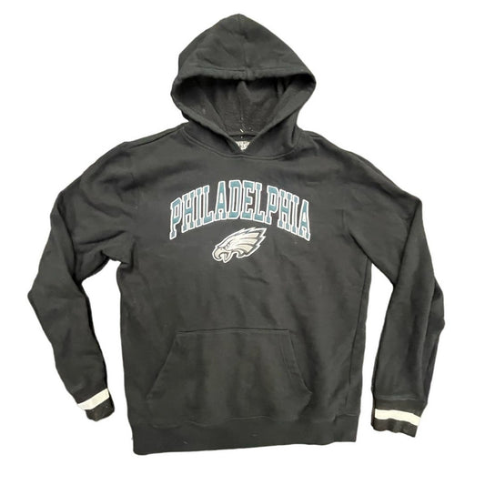 Lady's Y2K Philadelphia Eagles Black Pullover Sweatshirt Hoodie Small