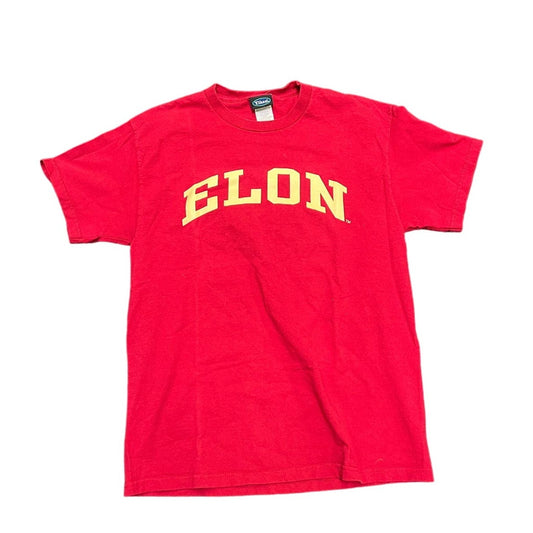 Lady's 90s Elon University Red T-Shirt Sz Medium