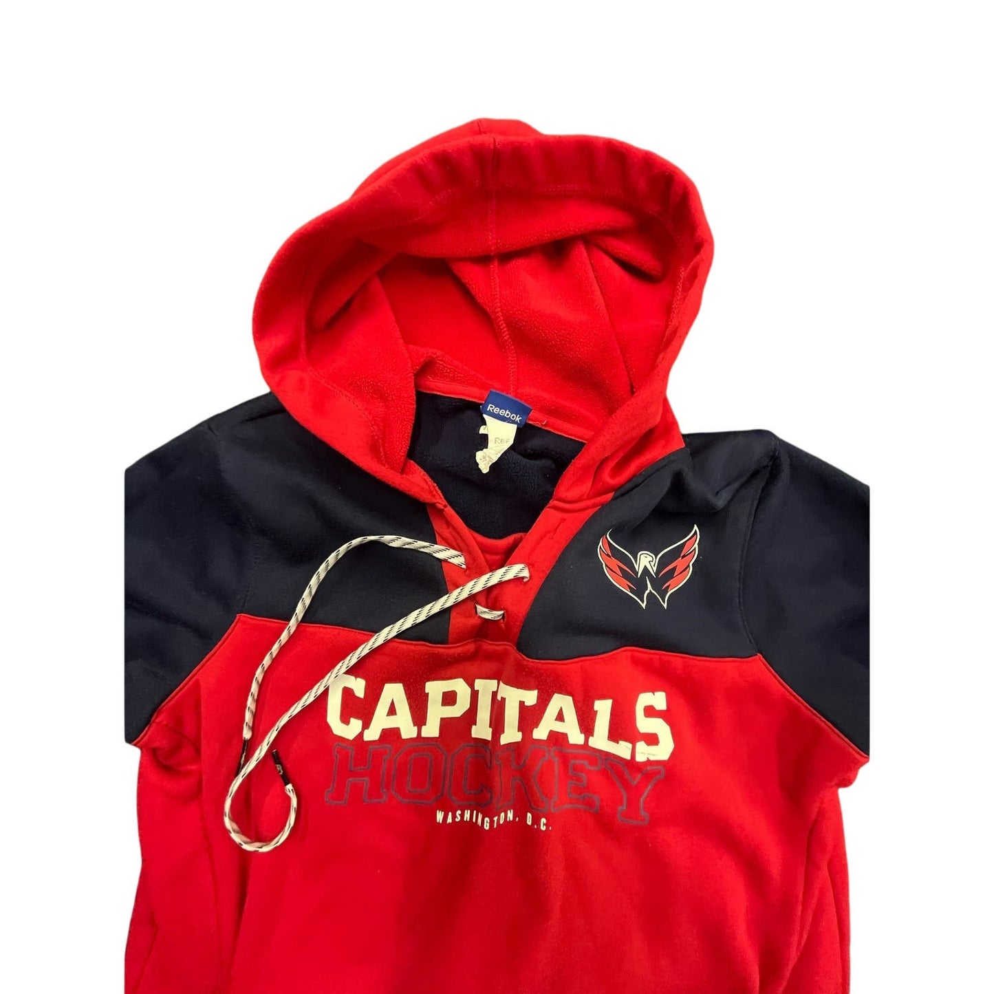 Youth Y2K Reebok Washington Capitals Sz Large Hoodie Sweatshirt NHL