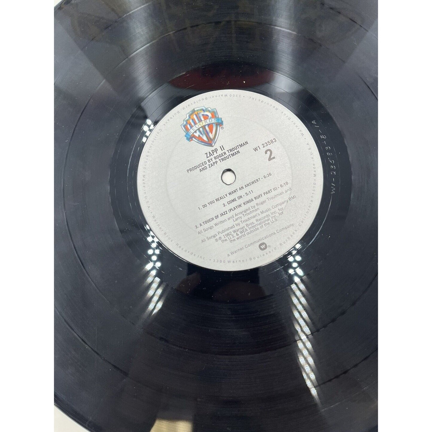 ZAPP II WARNER BROS LP VG+ Vinyl record Free Shipping