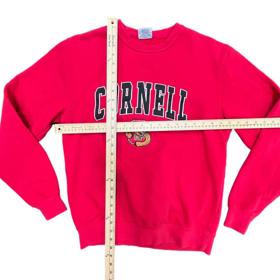 Y2K Cornell University Pullover Red Crewneck Sweatshirt Sz M