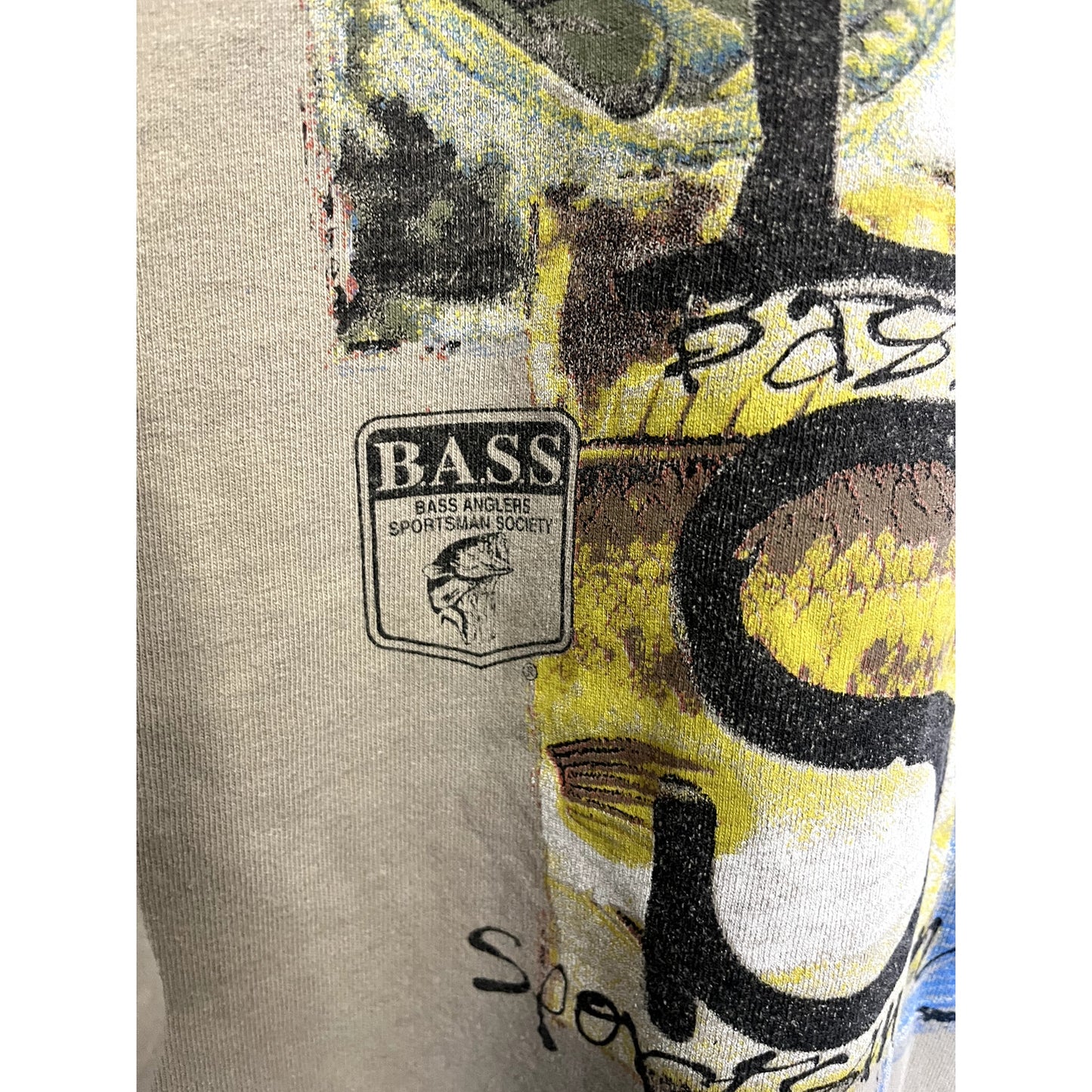 90s Tan Bass Fishing Single Stitch T-Shirt Size XL Unisex Gift