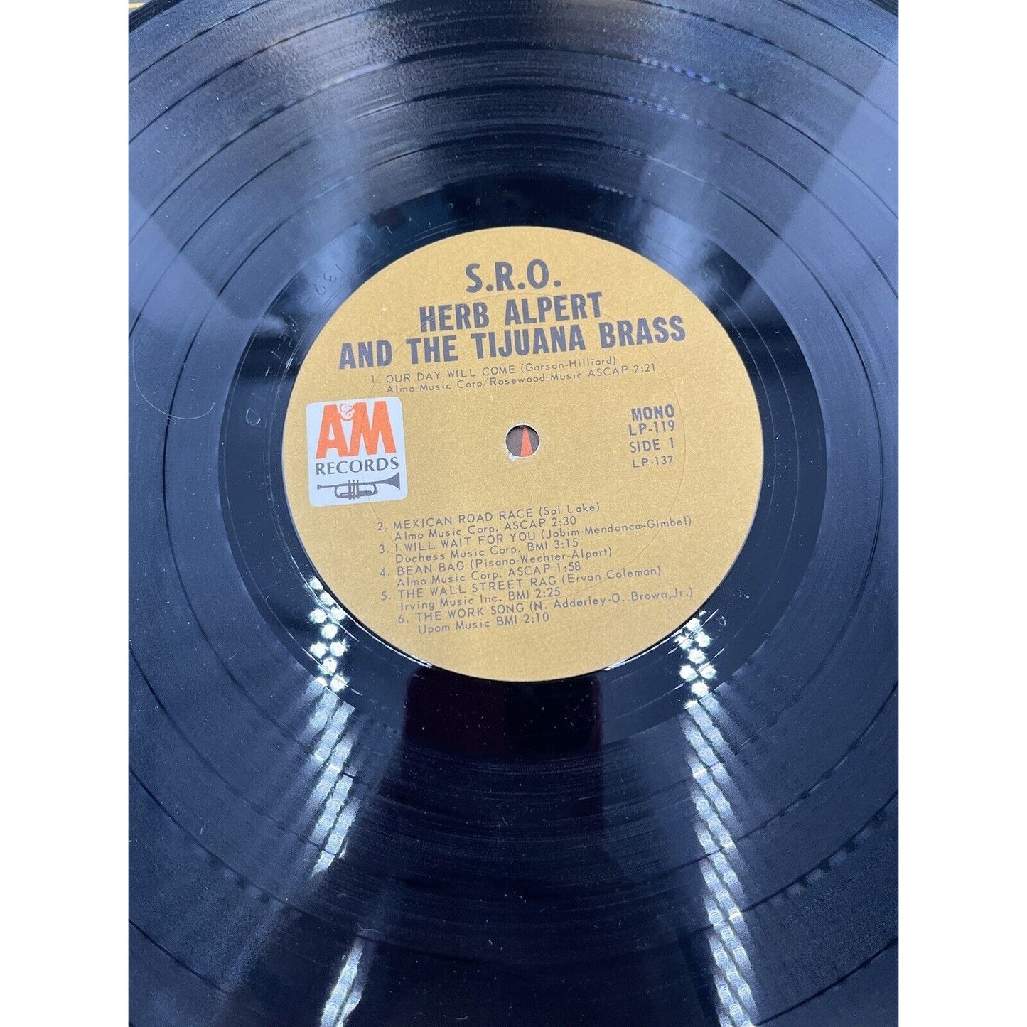 S.R.O. - Herb Alpert and the Tijuana Brass (LP, 1966, A&M Records) SRO