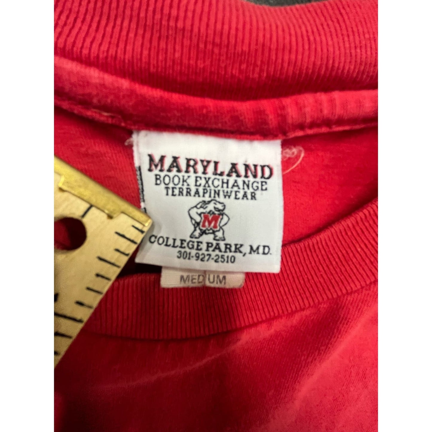 90s University of Maryland light weight red sweater Sz Medium