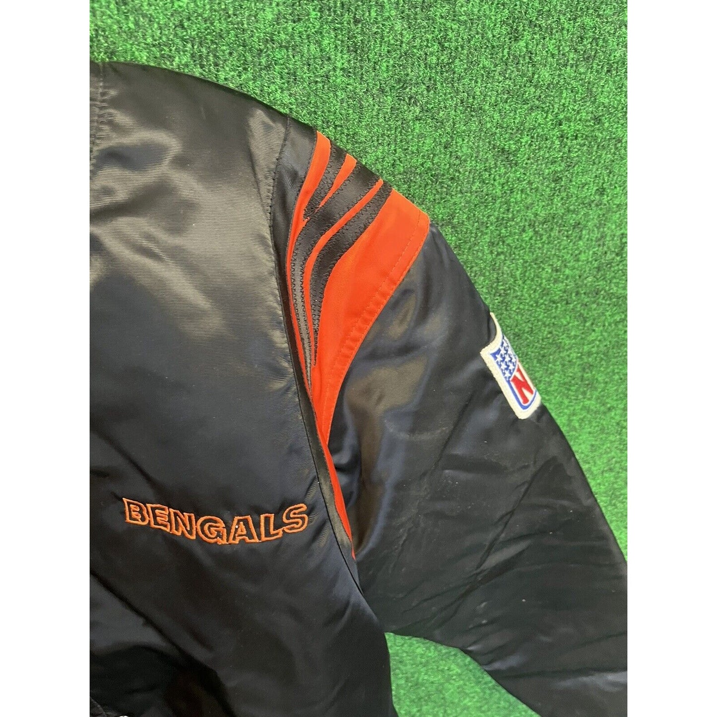 Vintage Cincinnati Bengals Starter Pro Line Bomber Satin Jacket M Made in USA