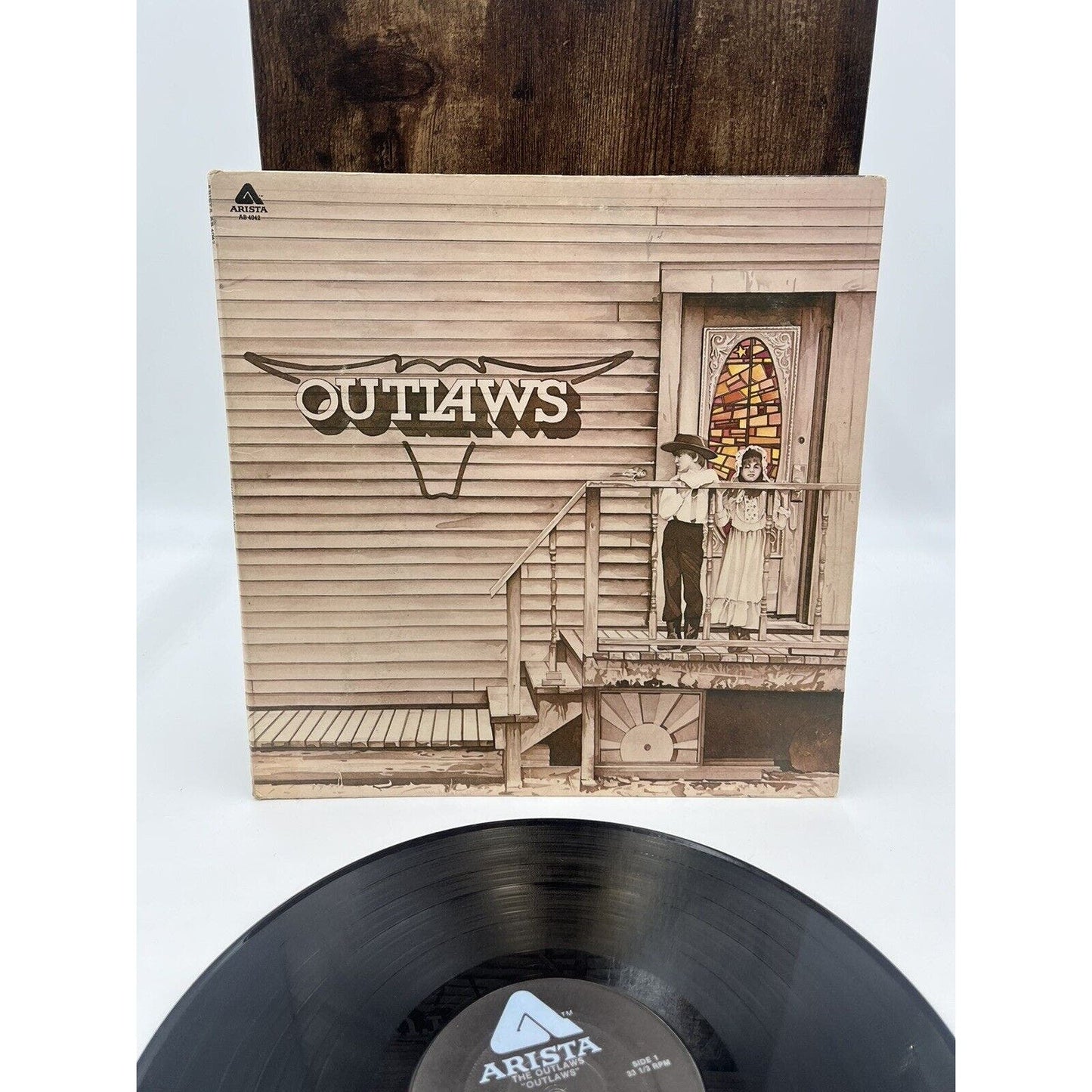 OUTLAWS - Self Titled (Green Grass & High Tides) - 12" Vinyl Record LP - VG+