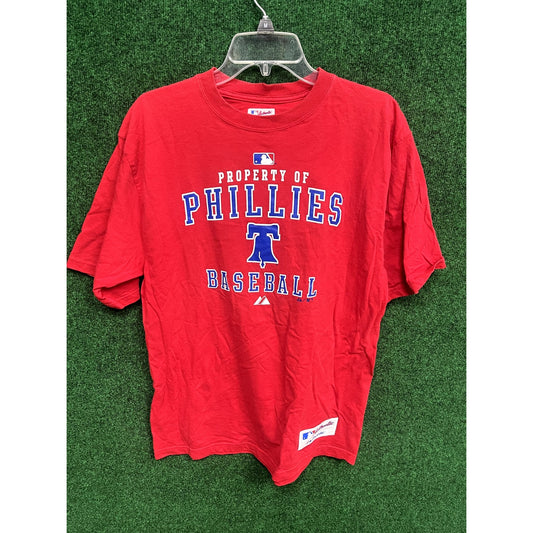 Y2K Philadelphia Phillies MLB Red T-Shirt Size Medium Unisex Gift 100% Cotton