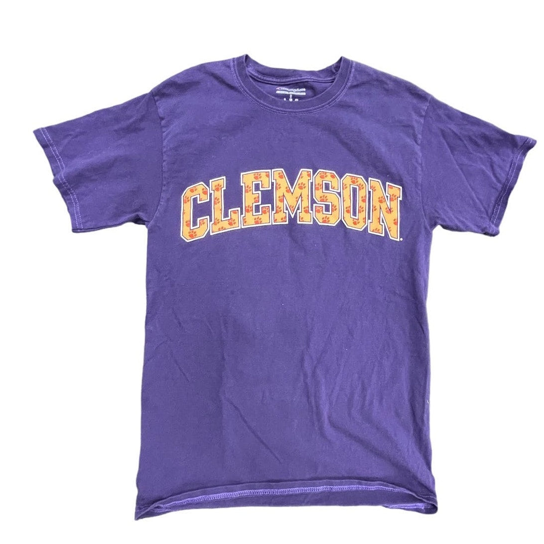 Y2K University Clemson Y2K Purple Champion T-Shirt Sz Small