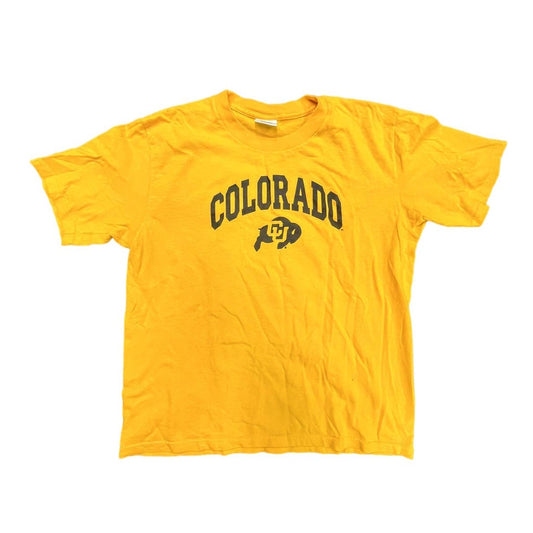 Youth Vtg/90s University Colorado Cotton Exchange Yellow T-Shirt Sz XL