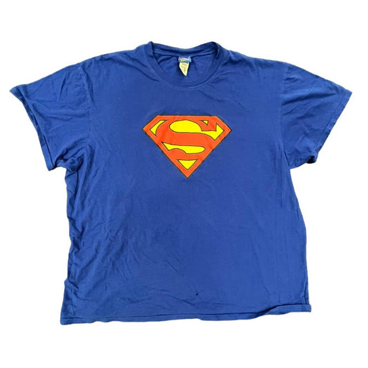 Y2K Blue Superman T-Shirt Sz Large