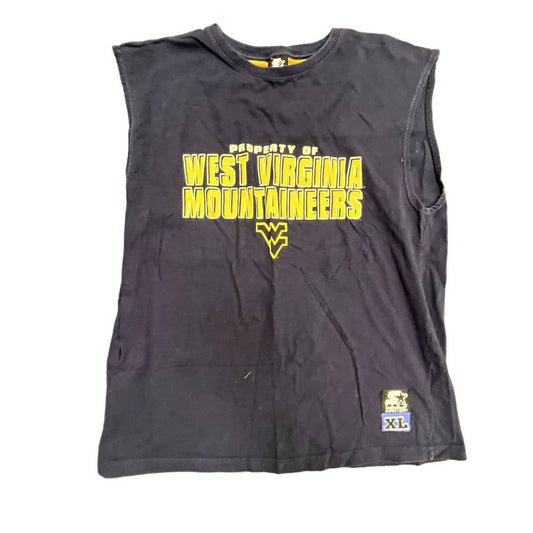 Vtg/90s University of West Virginia STARTER sleeveless shirt Sz XL