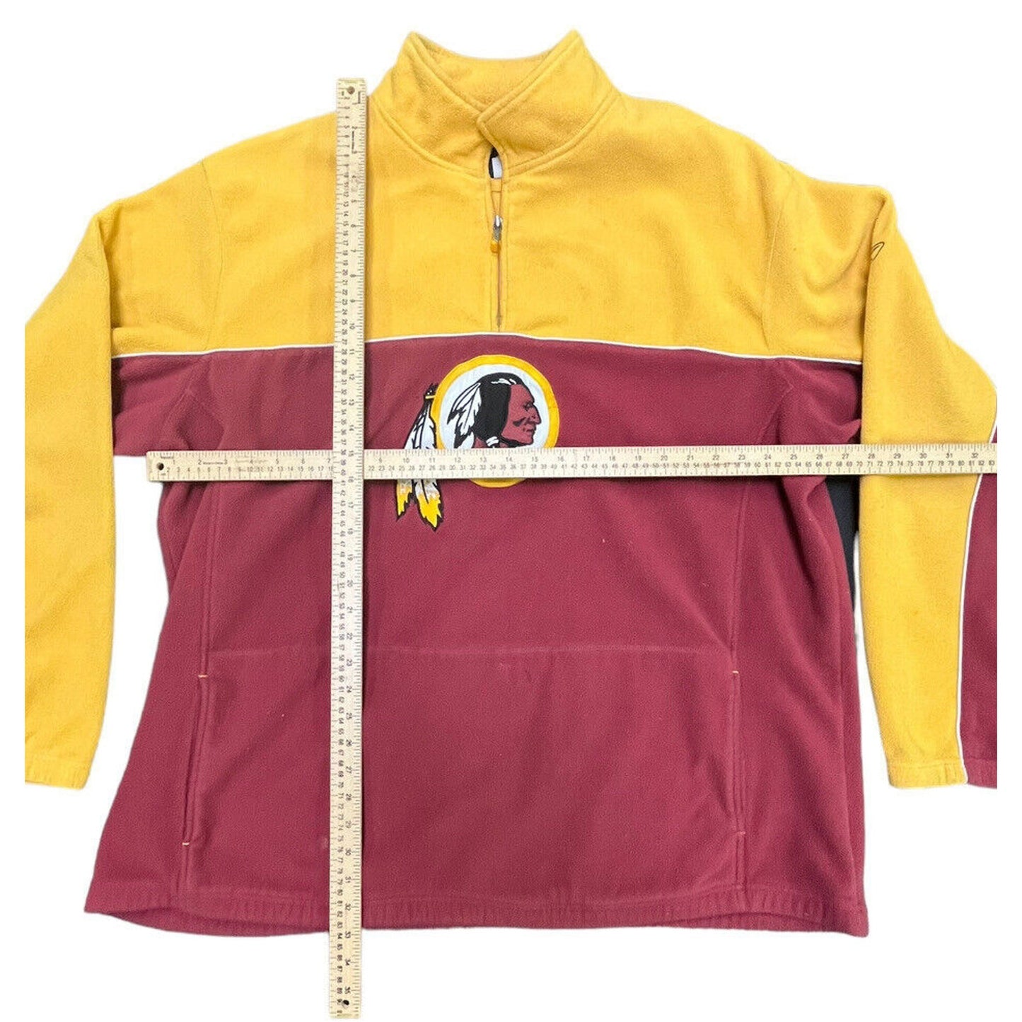 Y2K Reebok Washington Redskins pullover fleece quarter zip 3XL - Rare size! 90s