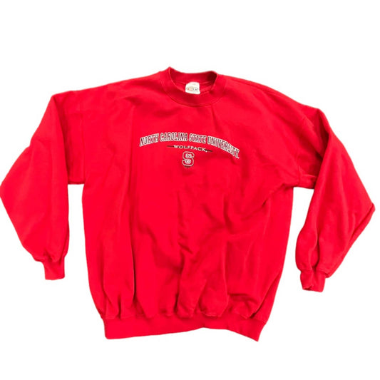 Vintage North Carolina State University red E5 pullover sweatshirt size XL