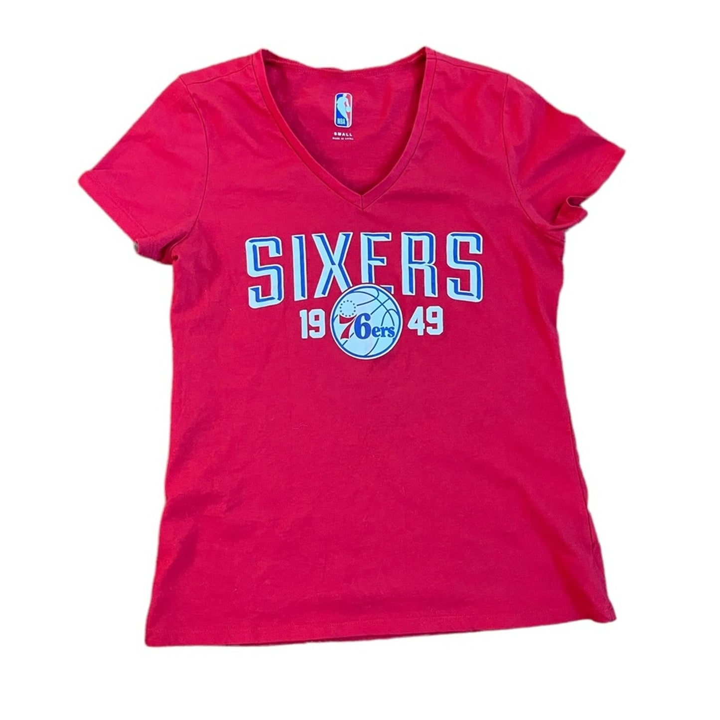 Ladies Philadelphia 76ers NBA short sleeve sleeveless tank top T-shirt small